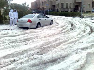 Hail in Kuwait